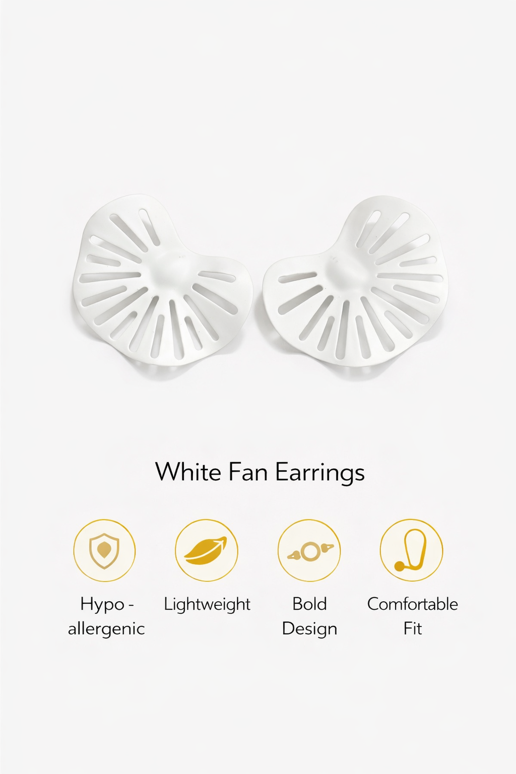 Cutout Fan Stud Earrings (AK91360)