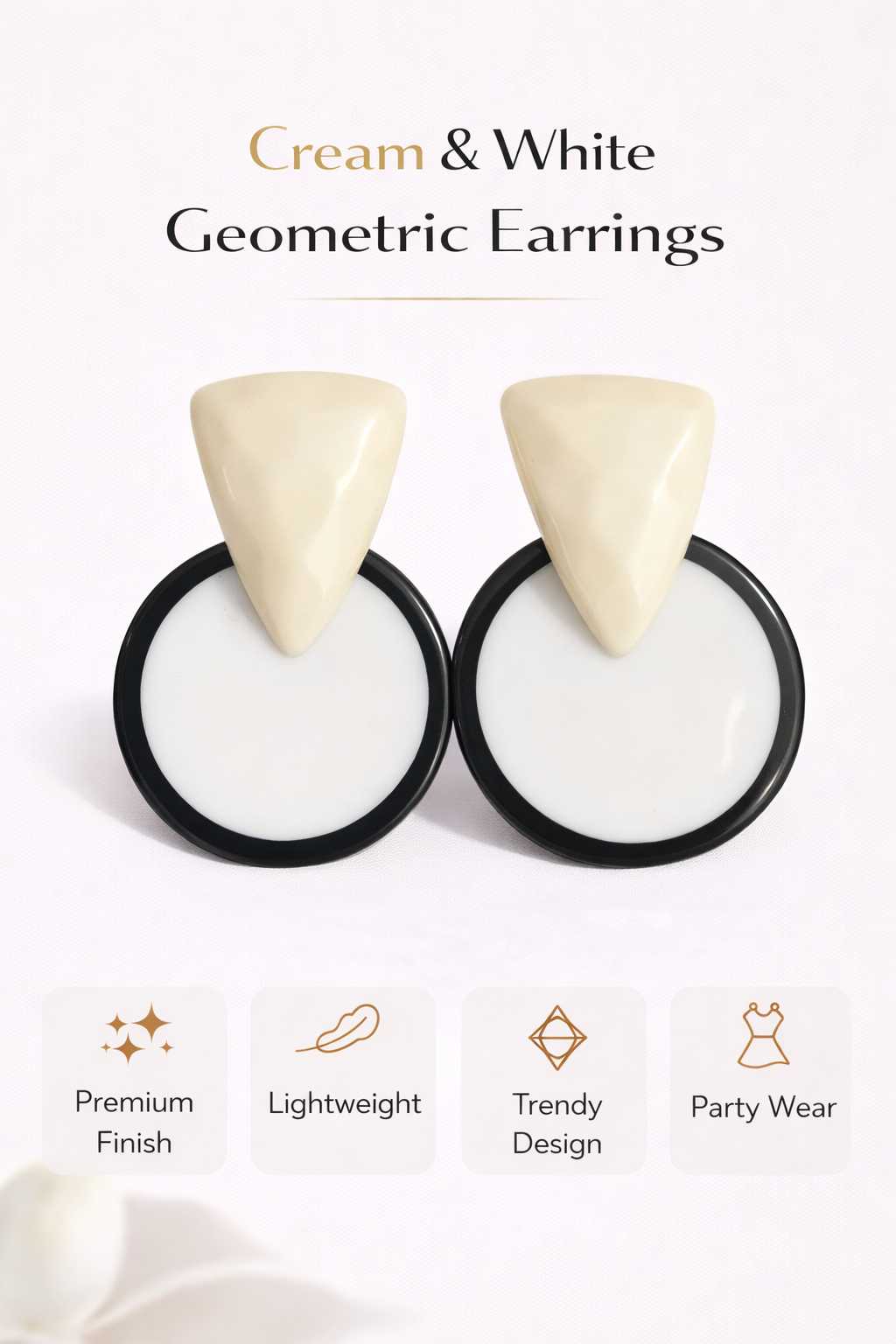 Geometric Statement Earrings (AK91540)