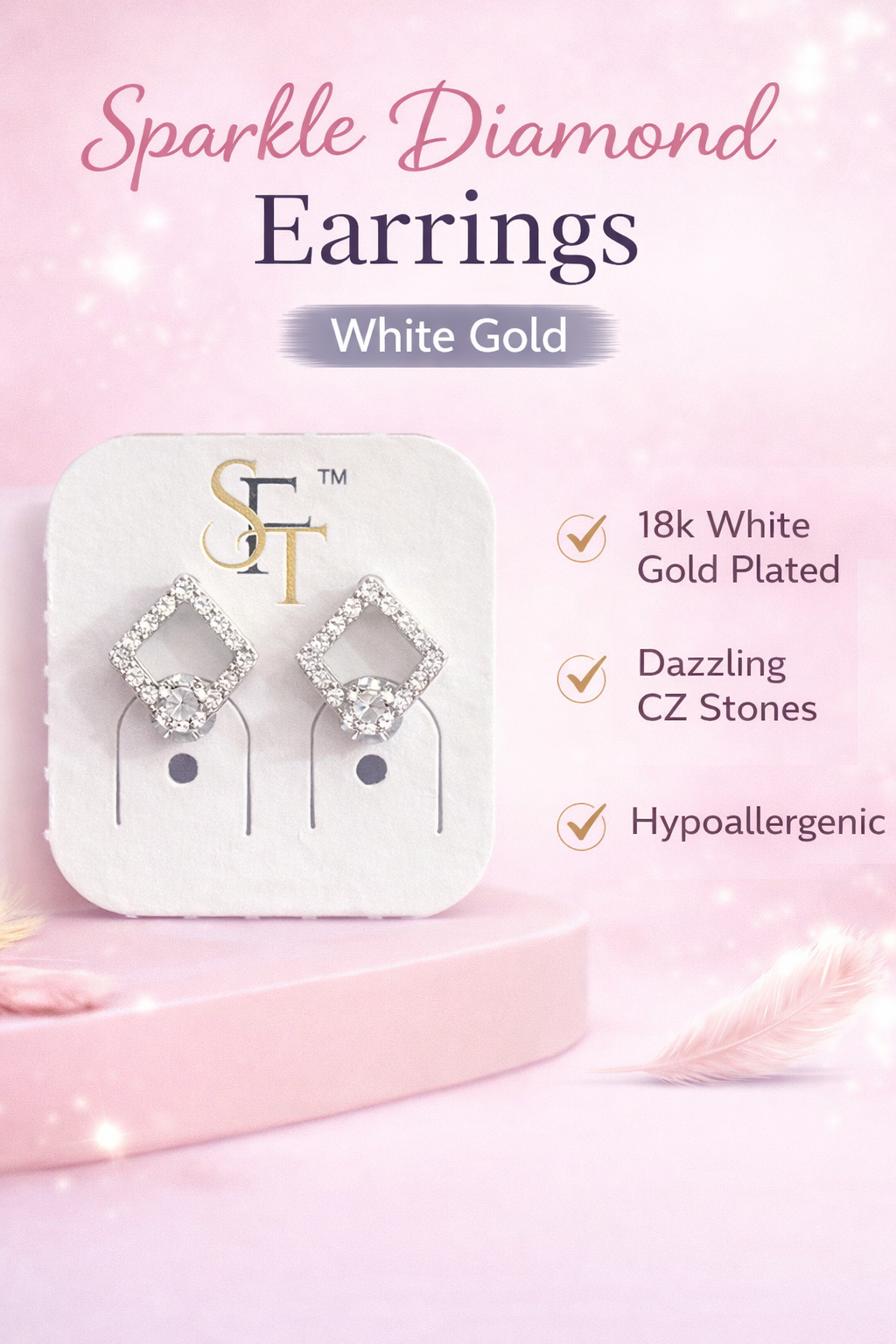 Sparkle Diamond Stud Earrings (SF91270)
