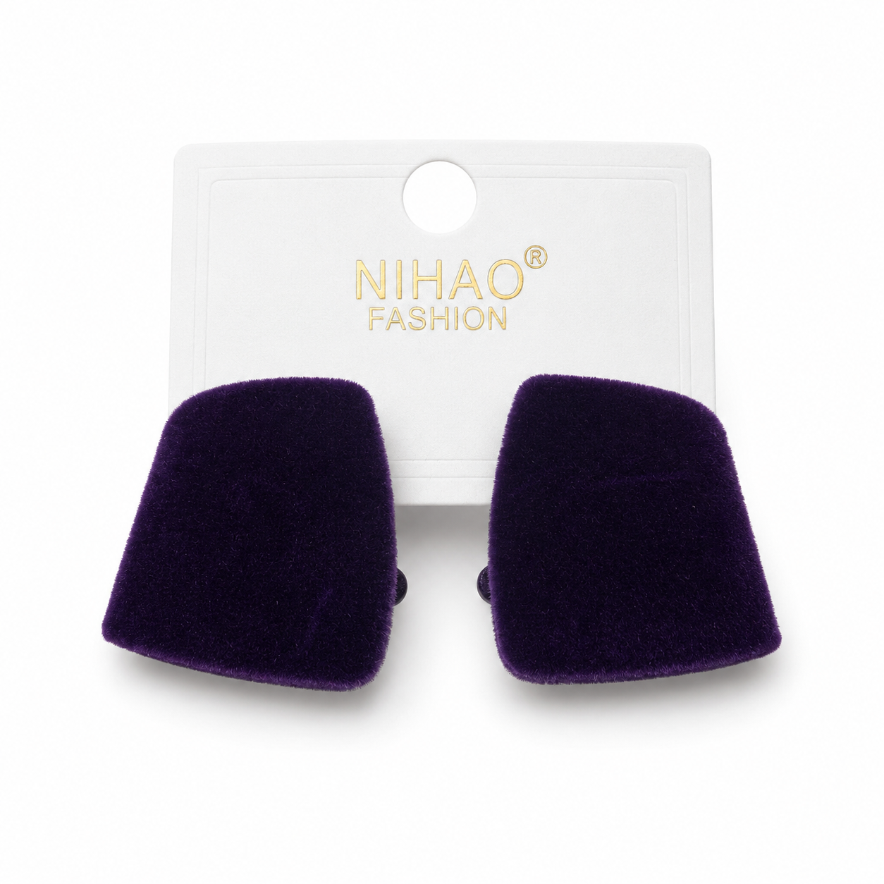 Velvet Texture Stud Earrings (AK91396)