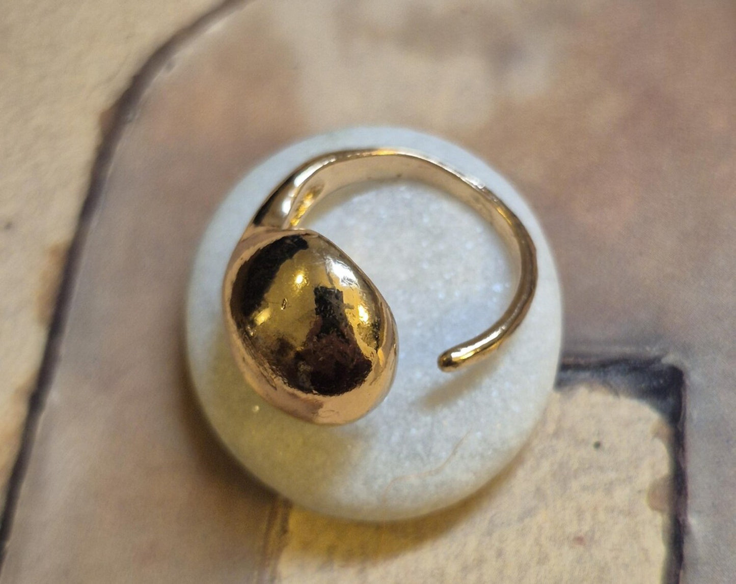 Gold Dome Open Ring (AK9180_2)