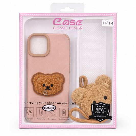 Teddy Bear Lanyard Phone Case with Camera Protection (iphone 16pro max)