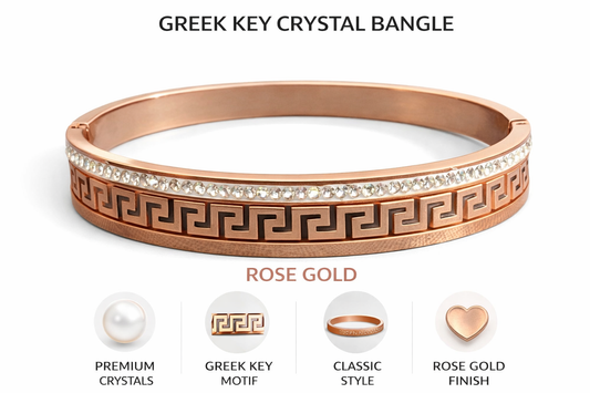 Greek Key Crystal Bangle (AK91160_2)
