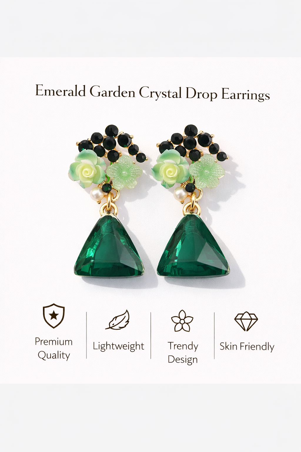 Garden Crystal Drop Earrings (AK911080)