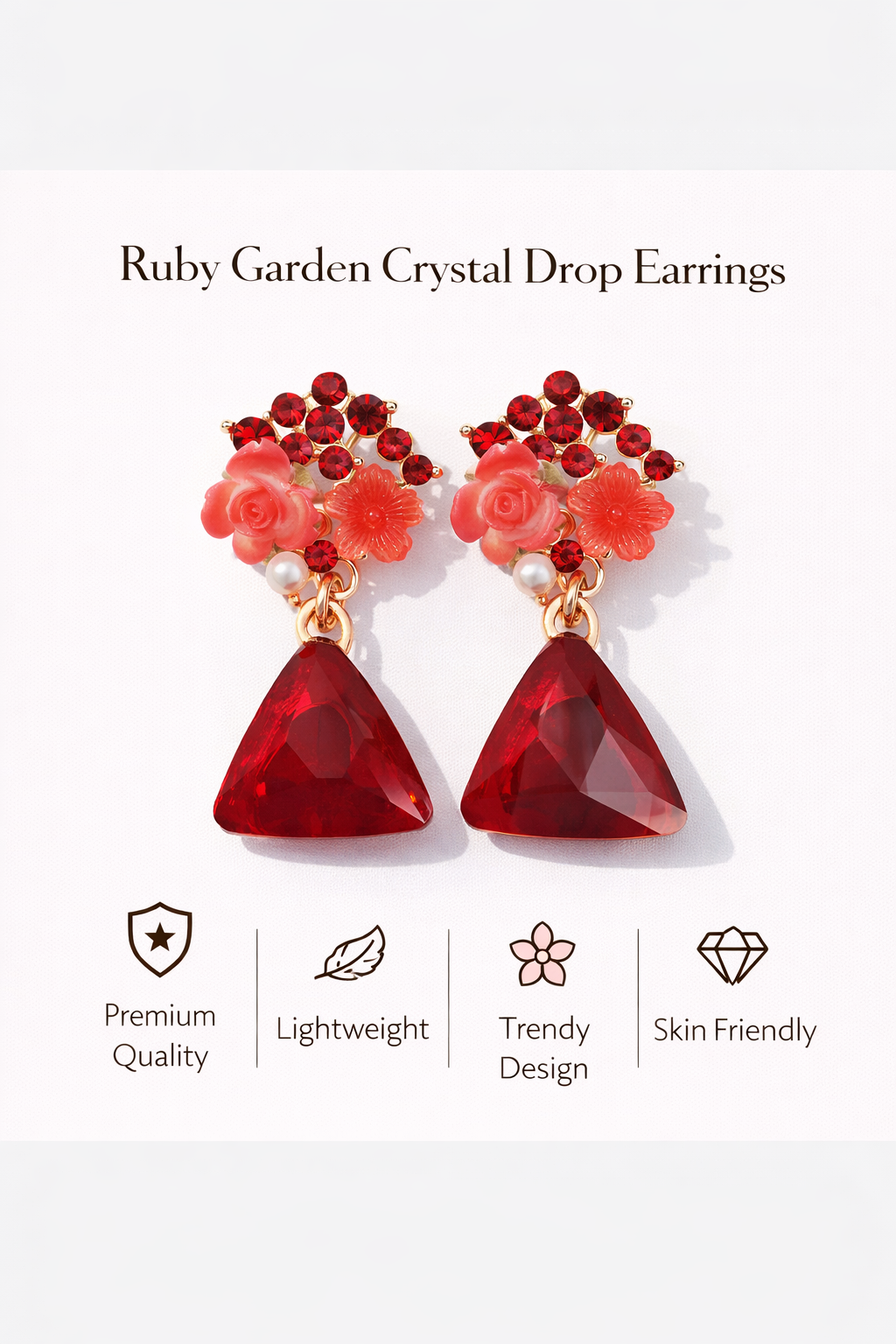 Garden Crystal Drop Earrings (AK911080)