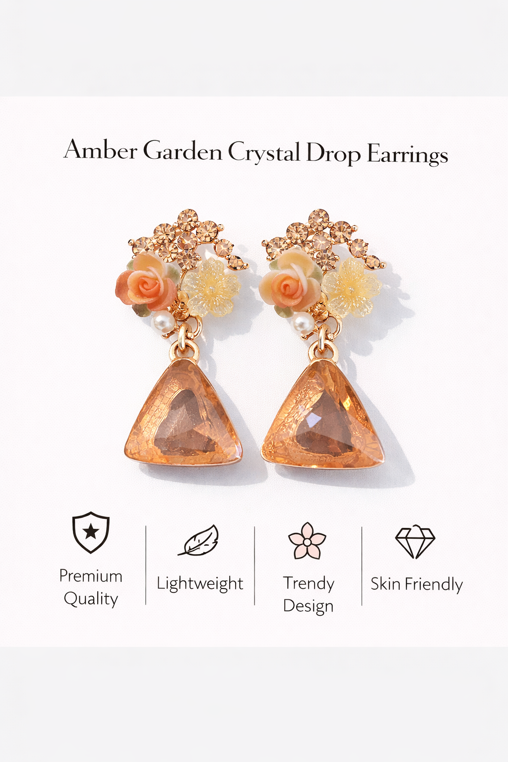 Garden Crystal Drop Earrings (AK911080)
