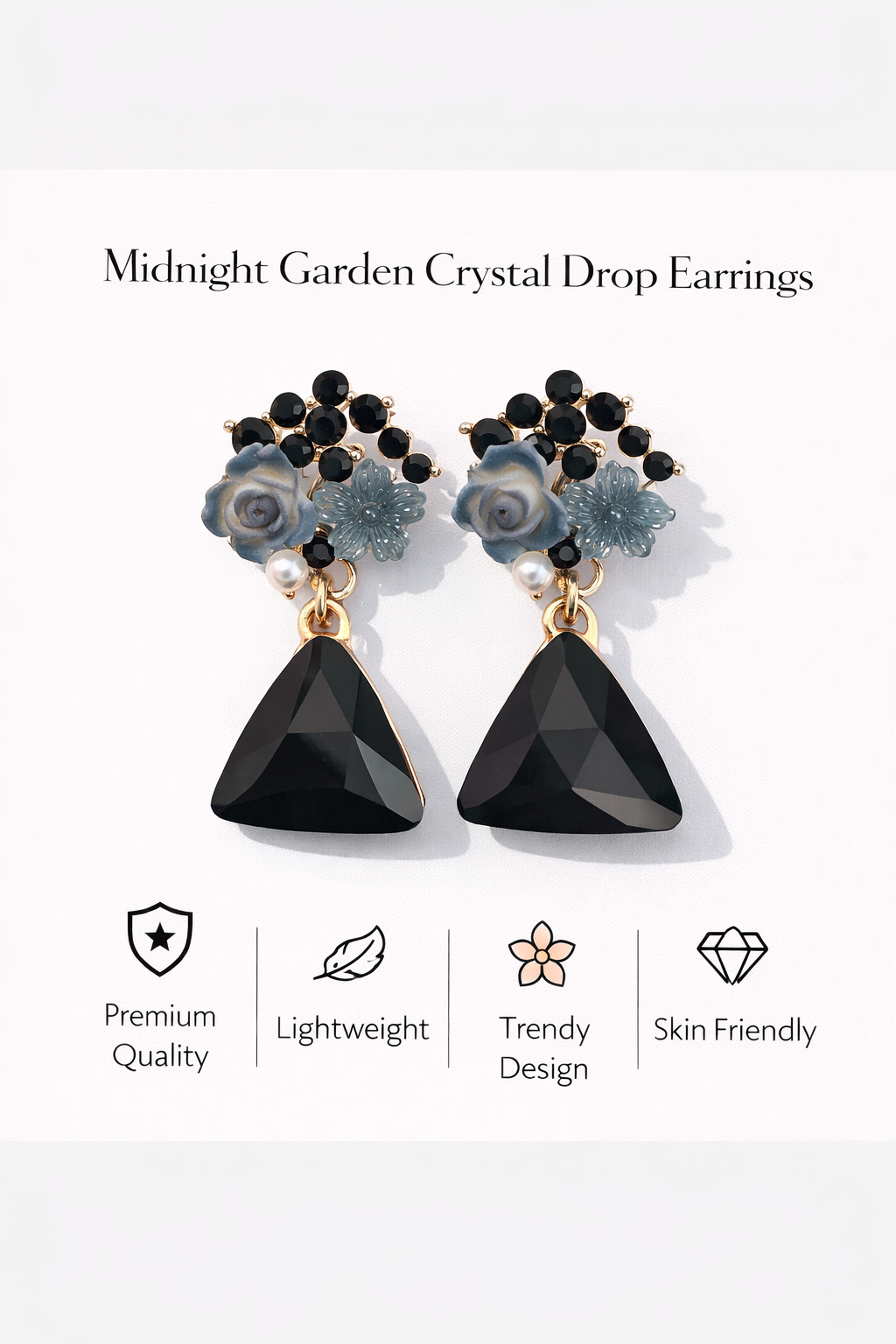 Garden Crystal Drop Earrings (AK911080)