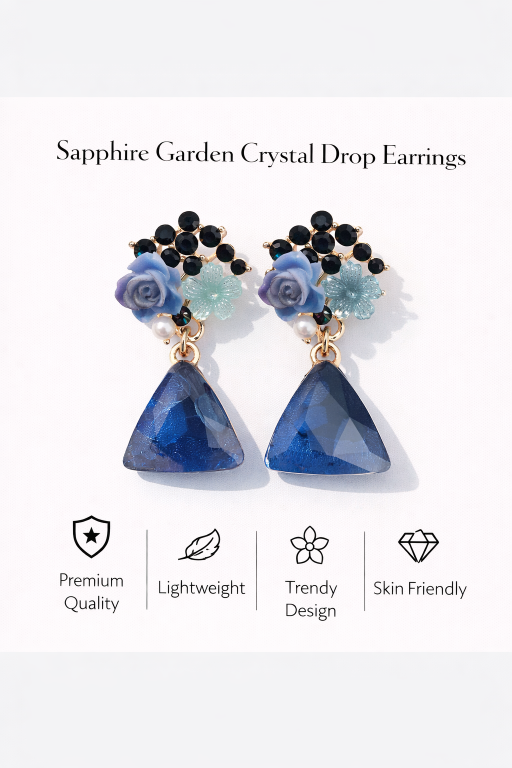 Garden Crystal Drop Earrings (AK911080)