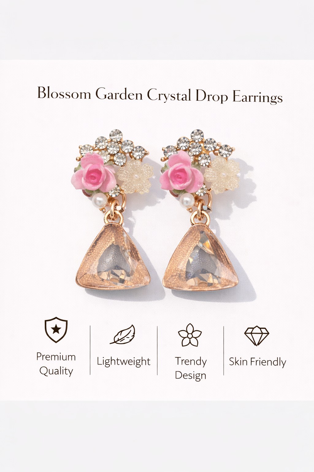 Garden Crystal Drop Earrings (AK911080)