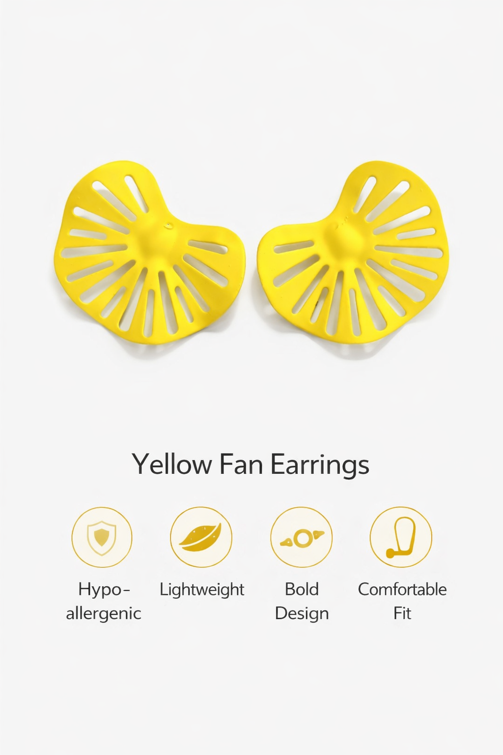 Cutout Fan Stud Earrings (AK91360)
