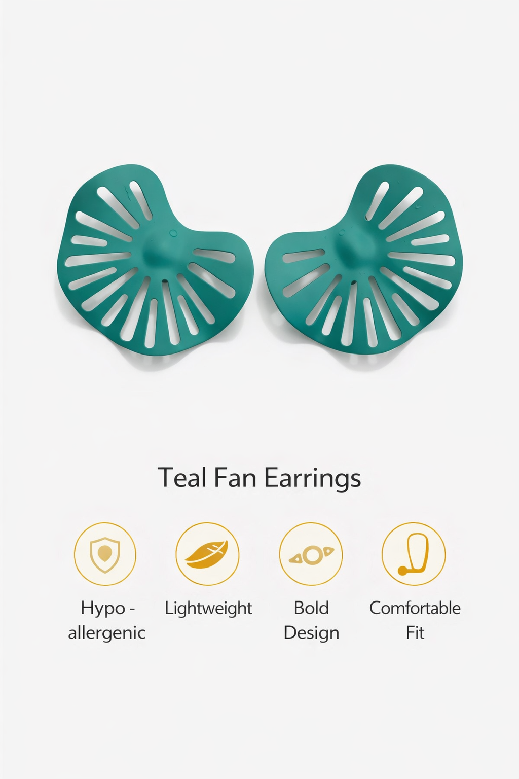 Cutout Fan Stud Earrings (AK91360)