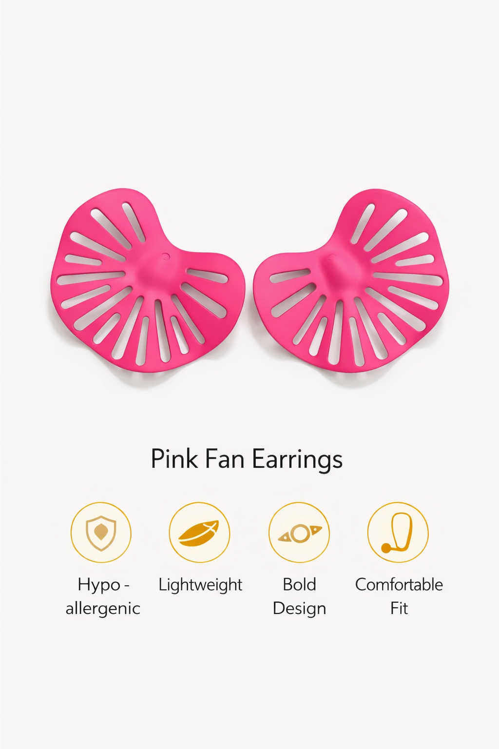 Cutout Fan Stud Earrings (AK91360)