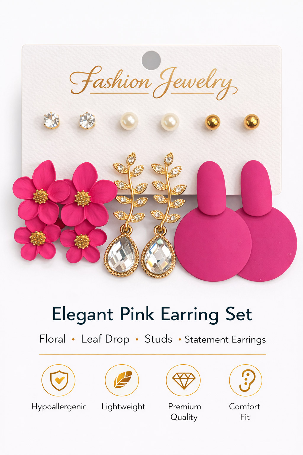 6-Pair Elegant Fashion Earring Set (AK9190)