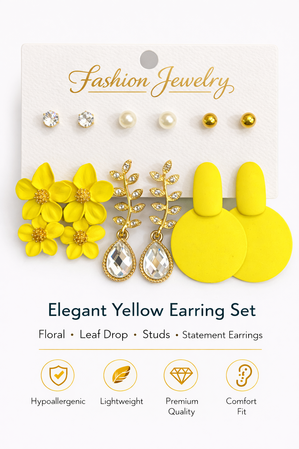 6-Pair Elegant Fashion Earring Set (AK9190)