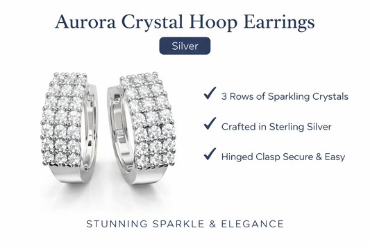 Aurora Crystal Hoop Earrings (SF91252)